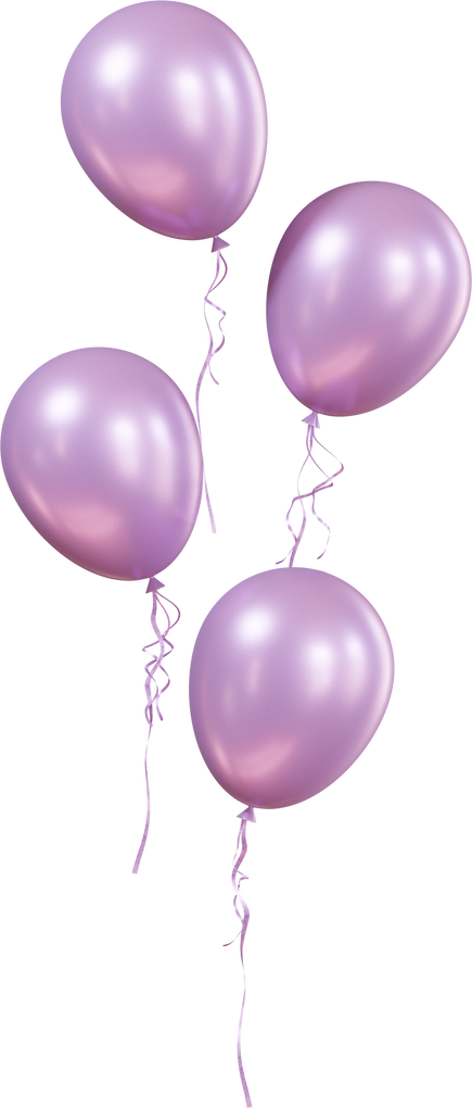 3D Lilac Purple Balloons